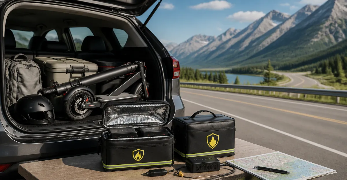 Folding E‑Scooter Battery Road‑Trip Guide: Rules, Safety & Packing
