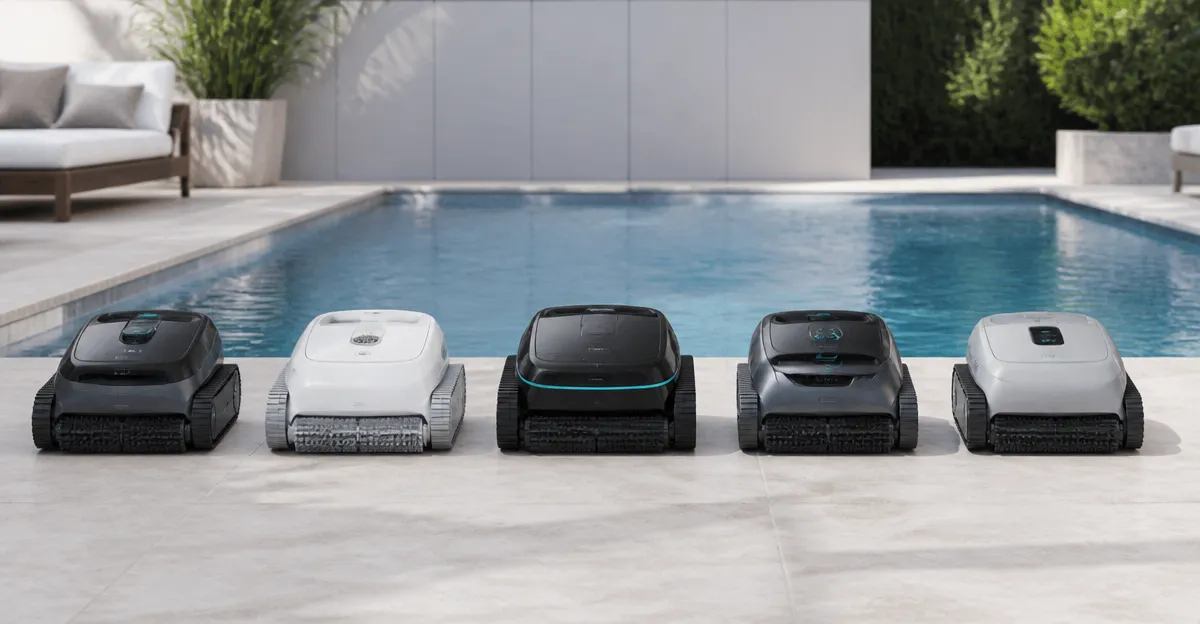 Wybot C2 vs Winny OS300 vs Aiper S1 vs Dolphin Nautilus vs Wybot C1 Pool Vacuum Comparison