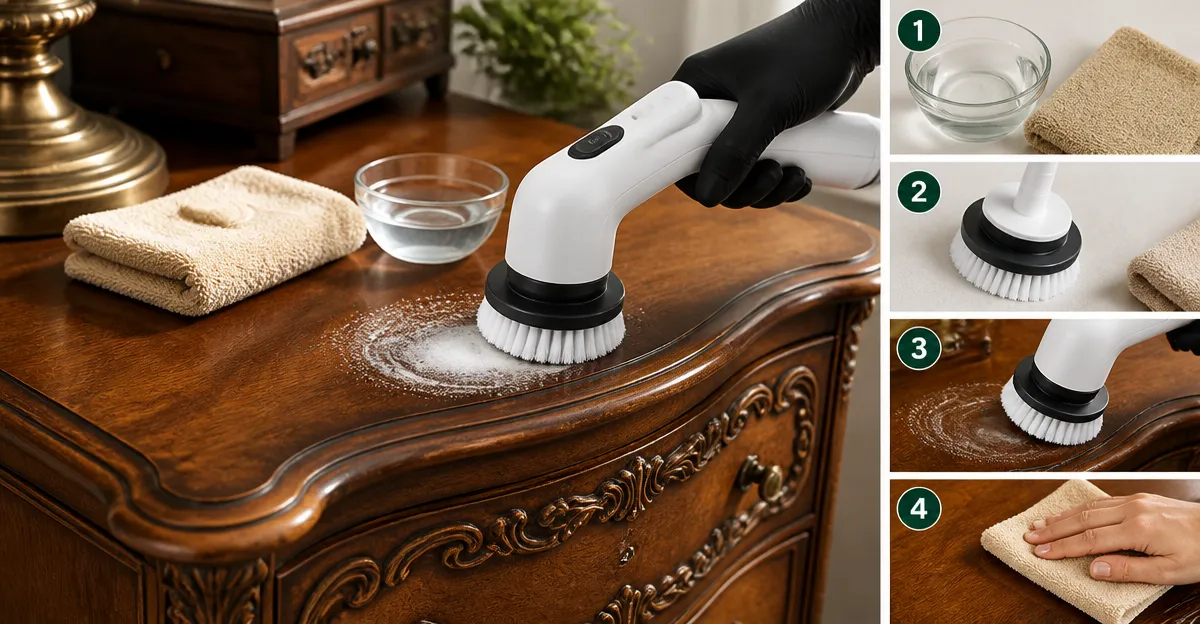 How to Safely Use Electric Spin Scrubbers on Antique Wood Furniture