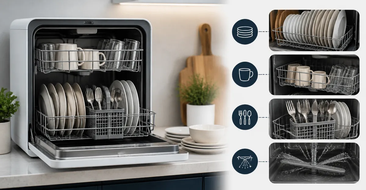 How to Load a Countertop Dishwasher for Maximum Cleaning