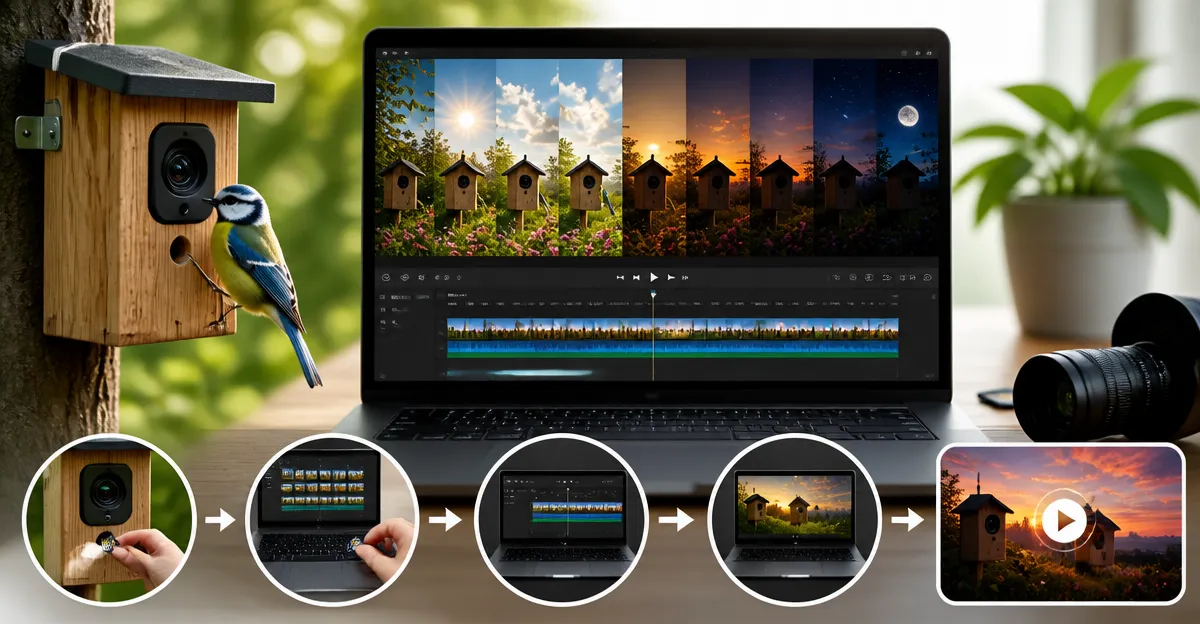 How to Create Time-Lapse Videos from Bird Camera Footage
