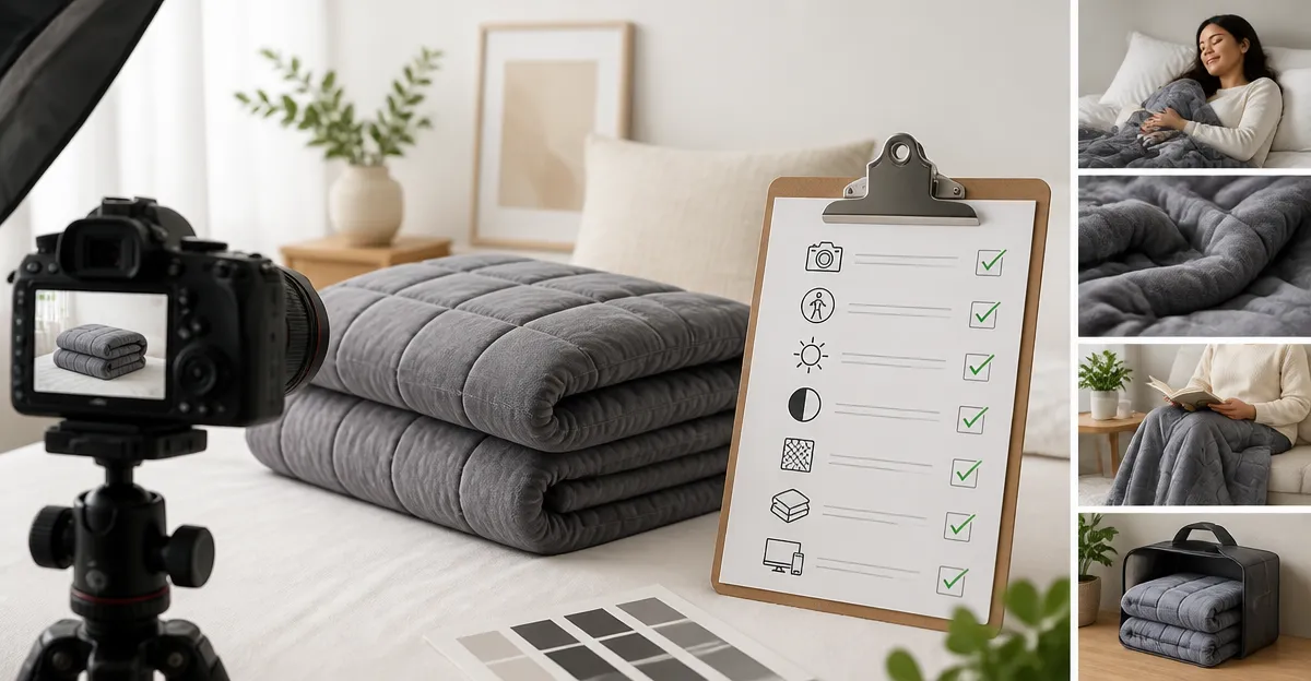 Accessible Product Photography Checklist for Weighted Blankets