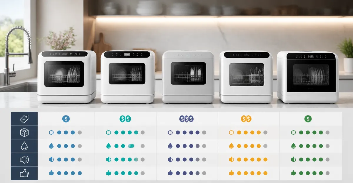 EUHOMY vs Hermitlux vs COMFEE: Detailed Countertop Dishwasher Comparison