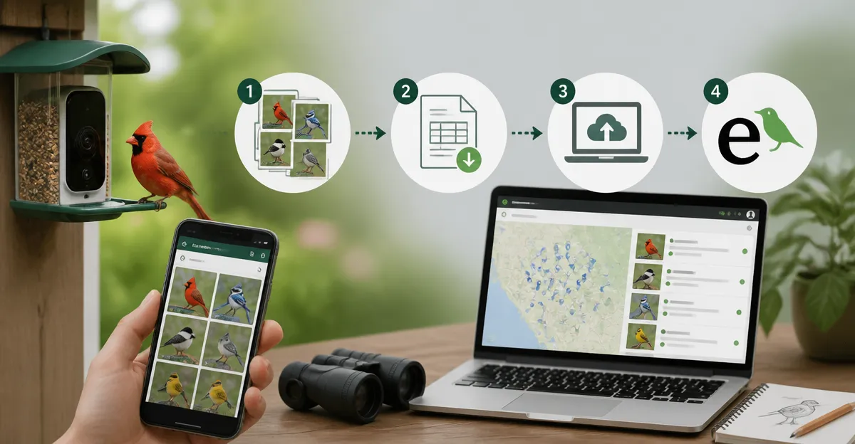 How to Export Bird Feeder Camera Sightings to eBird