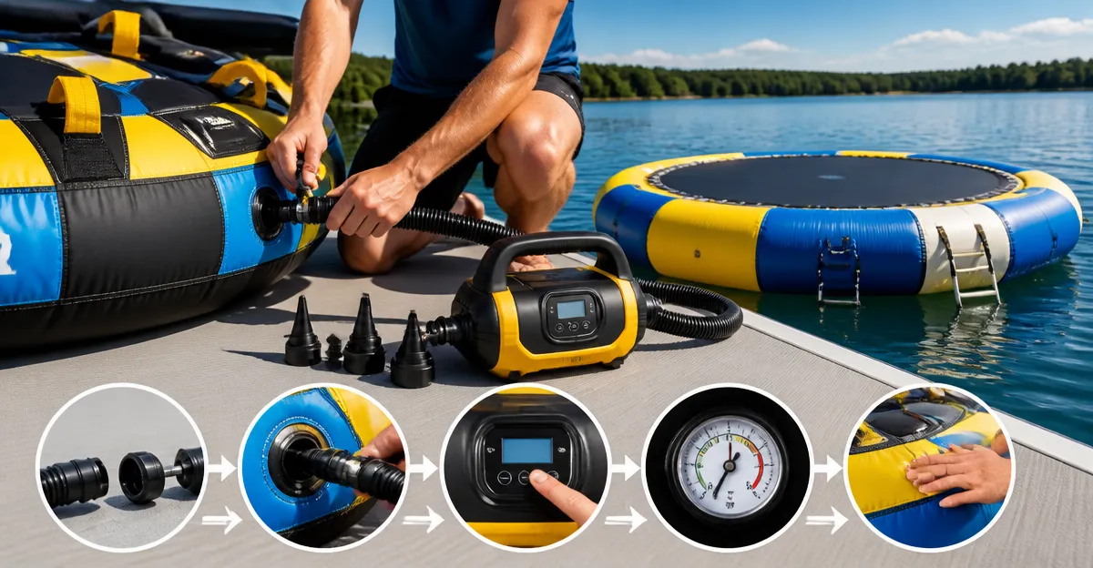 How to Inflate Towable Tubes & Water Trampolines Safely