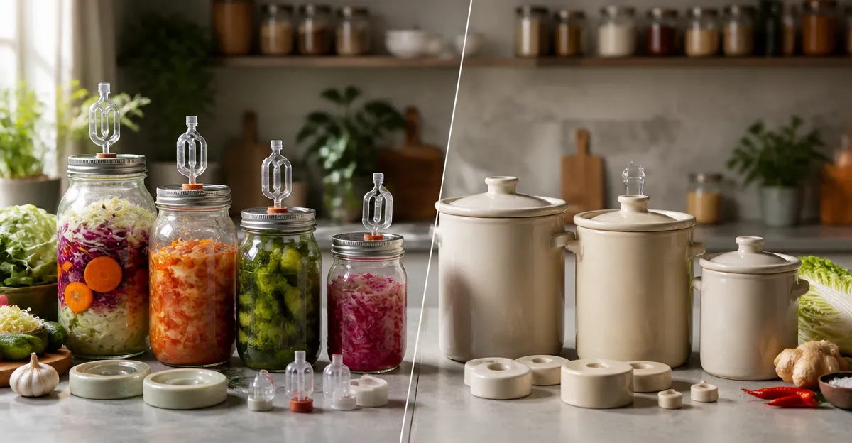 Fermentation Kit Showdown: Mason Jars vs Ceramic Crocks