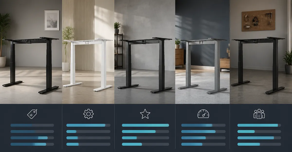 VIVO vs ErGear vs HUANUO vs TOPSKY Standing Desk Frames Comparison