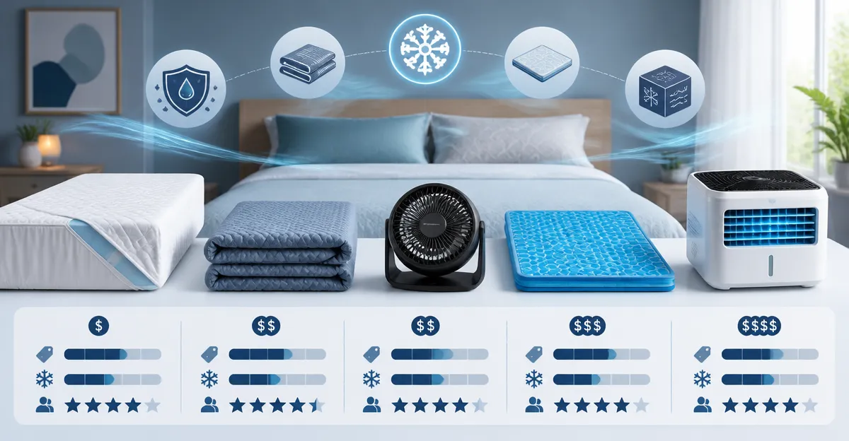 Cooling Mattress Solutions Compared: Protectors, Blankets, Fans & Pads