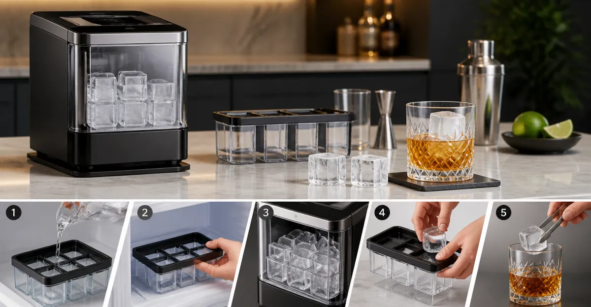 How to Use Countertop Ice Maker with Clear Ice Molds