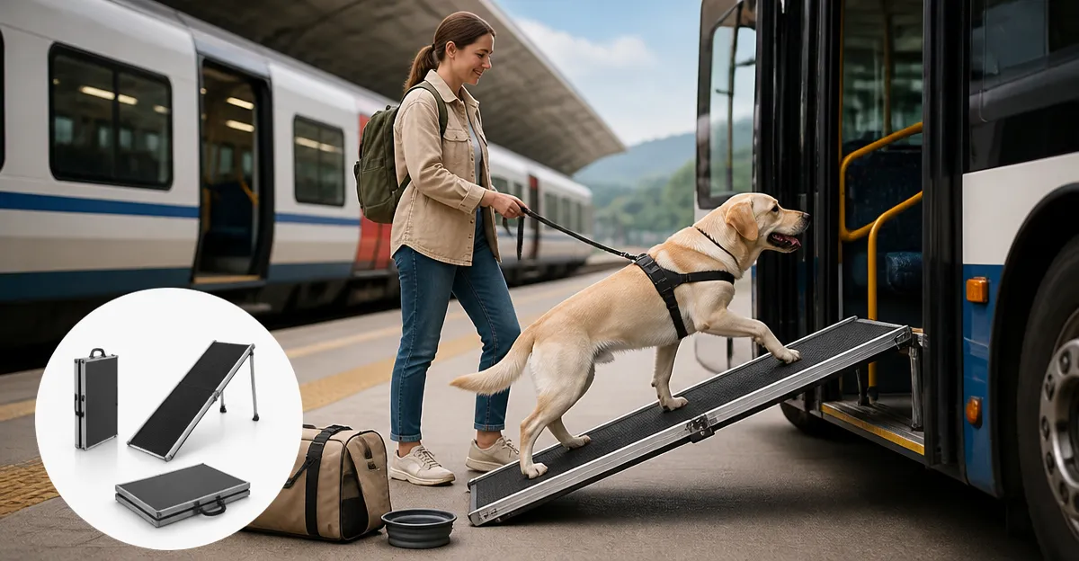 Complete Guide: Traveling by Train and Bus with a Dog Ramp