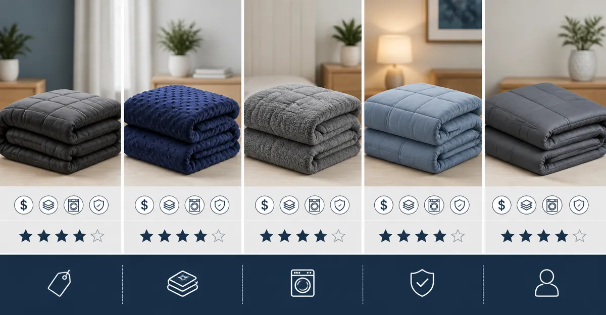 Weighted Blanket Comparison: Sivio, YnM, Bare Home, AN, yescool