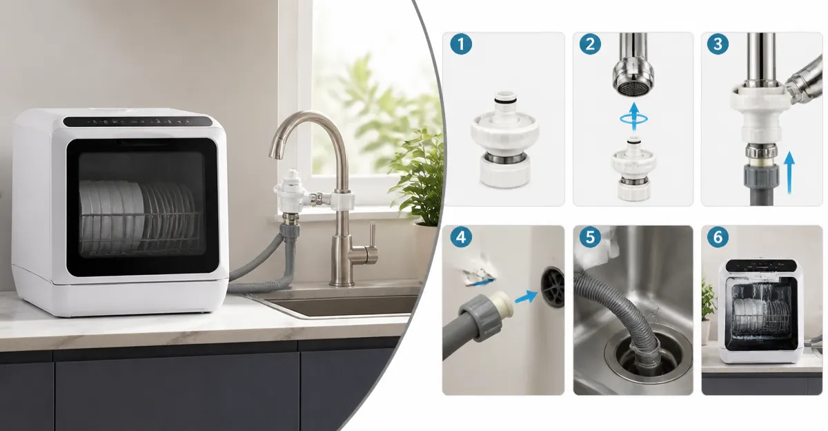 Connect a COMFEE Countertop Dishwasher to iFealClear Adapter