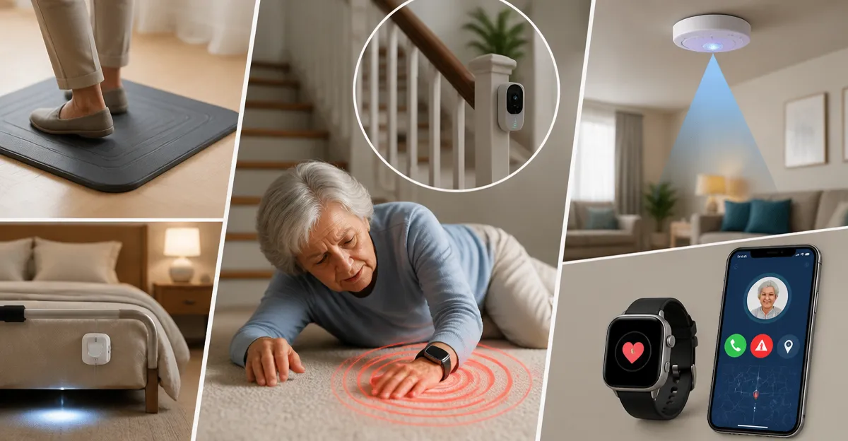 Senior Safety Devices: Floor Mats, Bed Alarms, AI Sensors, and Wearables Compared