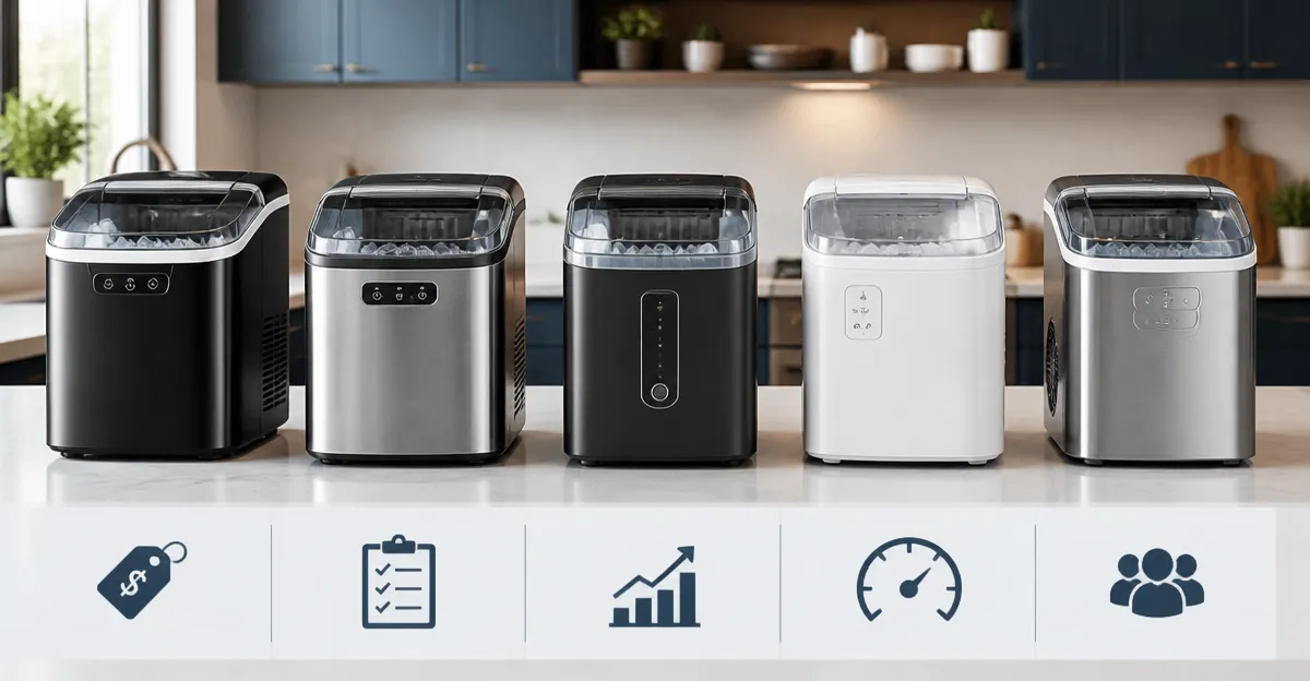 Countertop Ice Maker Comparison: DUMOS, Frigidaire, EUHOMY & Silonn