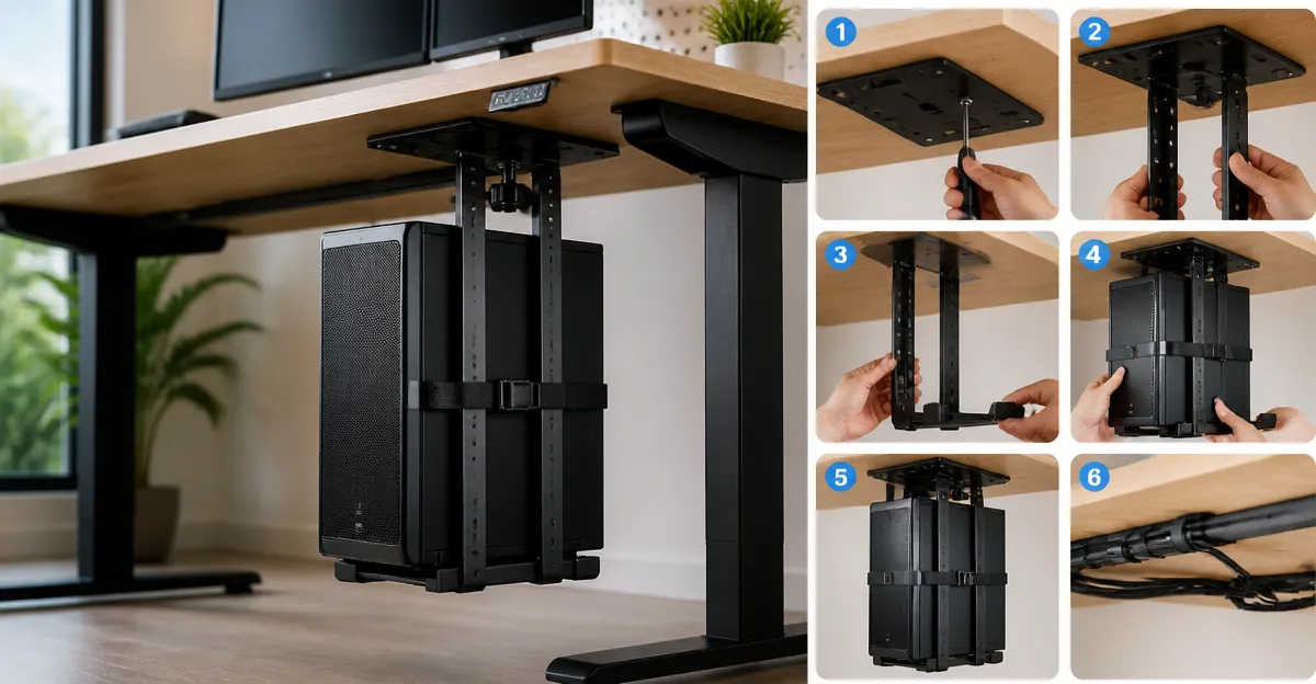 How to Install an Under-Desk CPU Mount for Your Standing Desk