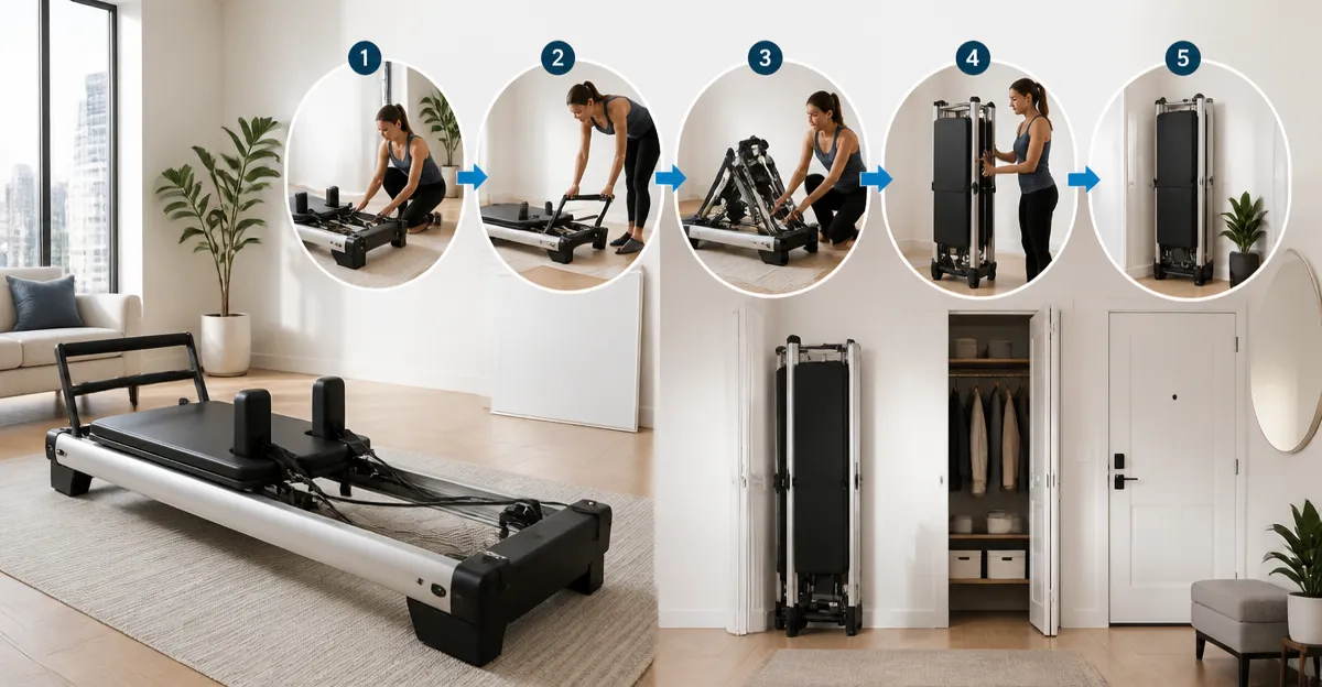 How to Quickly Fold and Store a Pilates Reformer Before a Landlord Inspection