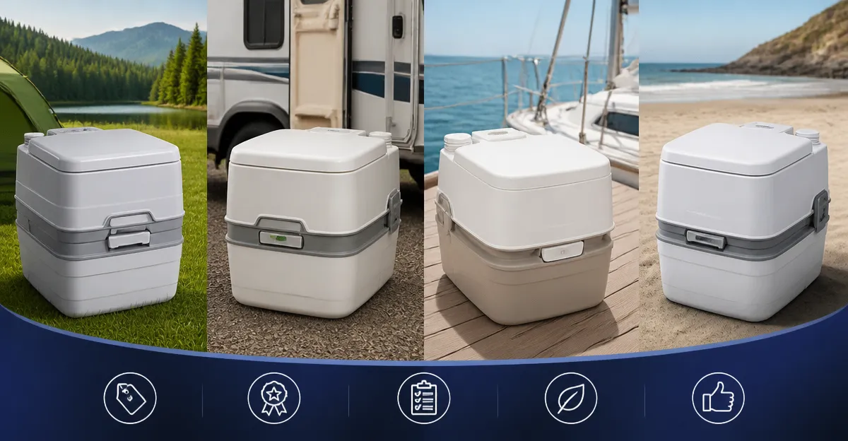 Camco, Thetford, VINGLI & SEAFLO Portable Toilets Comparison