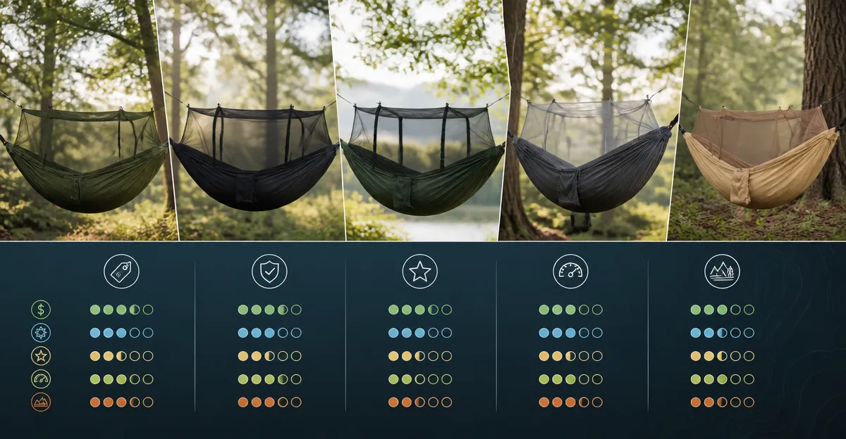 Wise Owl vs Foxelli vs Wecamture vs Onewind Hammock Nets Comparison