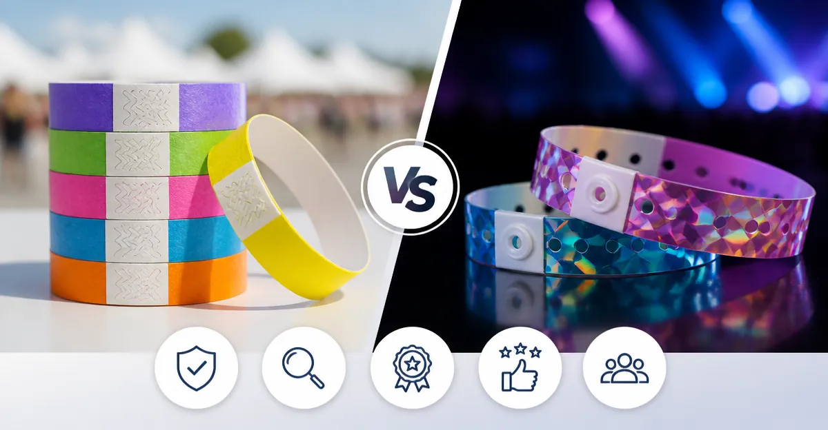 WristCo vs OUCHAN: Detailed Comparison of Tyvek and Plastic Event Wristbands