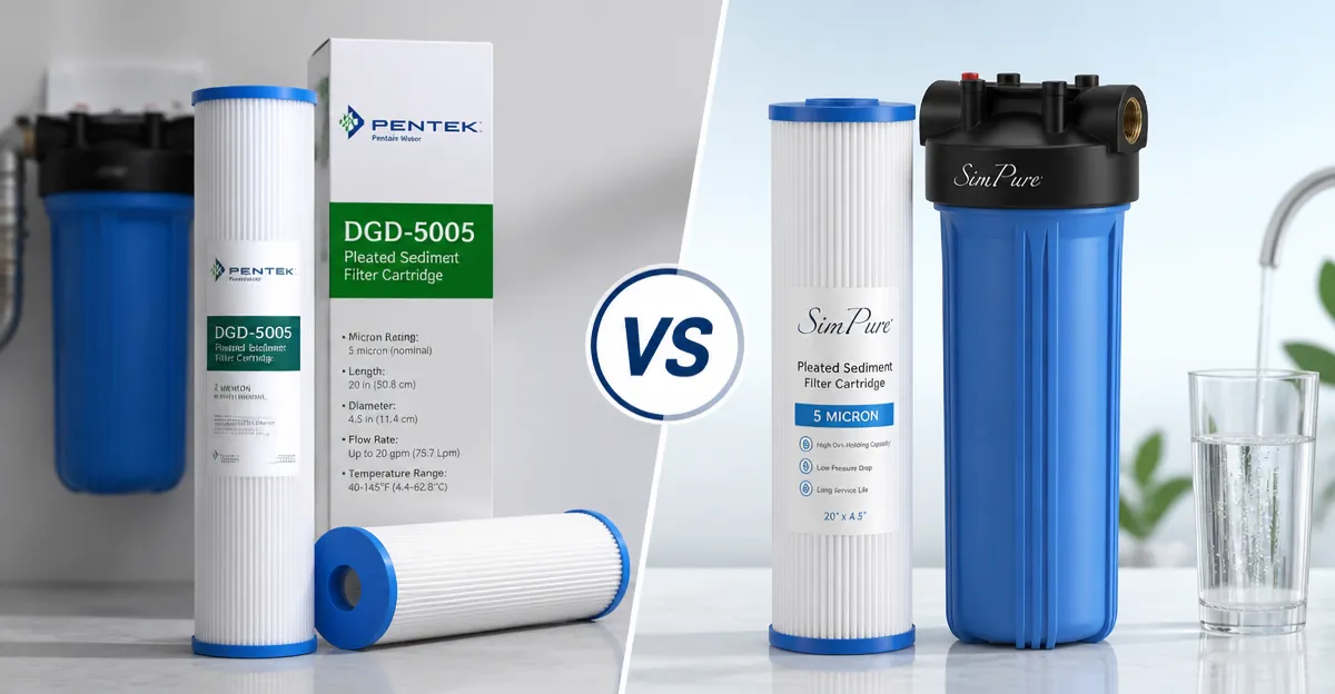 Pentek vs SimPure Sediment Filters: Detailed Comparison and Buying Guide